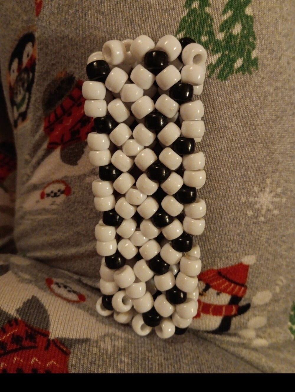 B&W x base kandi cuff handmade bracelet